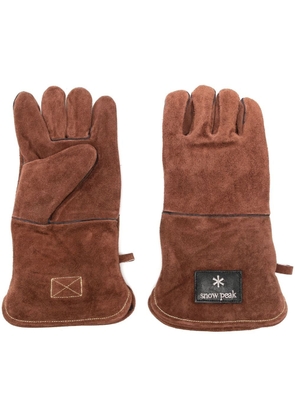 Snow Peak leather Fire Side gloves - Brown