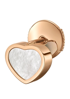 Chopard Rose Gold And Mother-Of-Pearl My Happy Hearts Single Earring