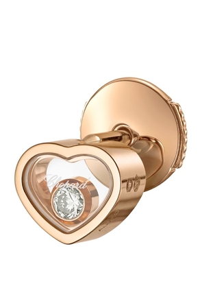 Chopard Rose Gold And Diamond My Happy Hearts Single Earring
