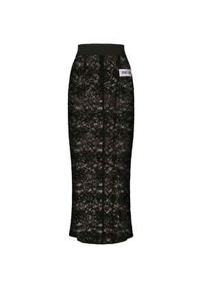 Dolce & Gabbana Floral Lace Midi Skirt