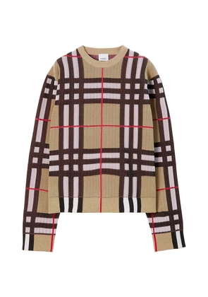 Burberry Technical Cotton Check Sweater