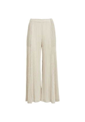 Pleats Please Issey Miyake Pleated Wide Trousers