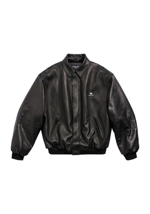 Balenciaga Leather Bomber Jacket