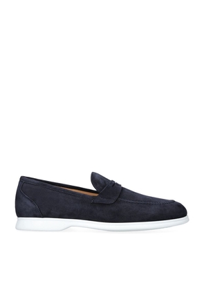 Kiton Suede Penny Loafers
