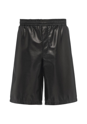 Prada Leather Bermuda Shorts