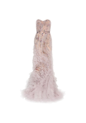 Marchesa Tulle Strapless Gown