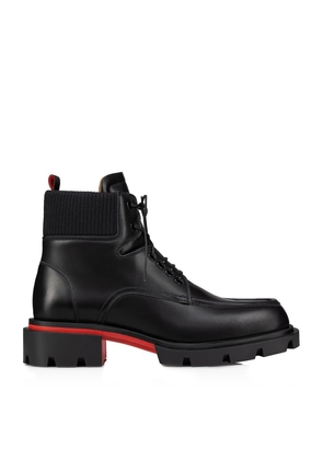Christian Louboutin Leather Our Walk Ankle Boots