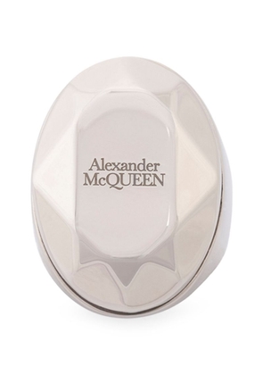 Alexander Mcqueen Brass Logo-Embossed Ring