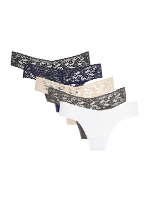 Hanky Panky Lace Low-Rise Thong (Pack Of 5)