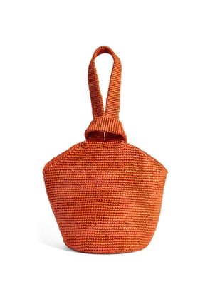 Sensi Studio Medium Toquilla Straw Top-Handle Basket Bag