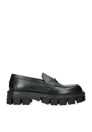 Versace Leather Chunky Medusa Loafers