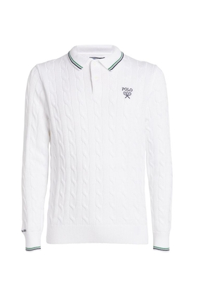Rlx Ralph Lauren X Wimbledon Cable-Knit Polo Shirt