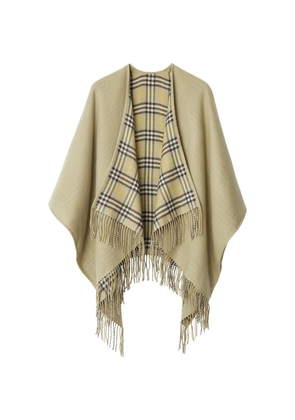Burberry Wool Reversible Check Cape