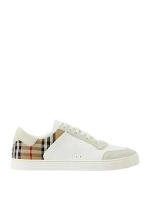 Burberry Check-Panel Low-Top Sneakers