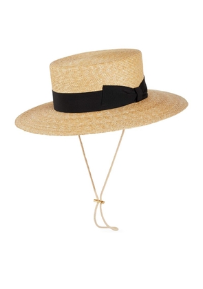 Gucci Bow-Trim Boater Hat