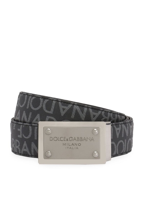 Dolce & Gabbana Jacquard Logo Print Belt