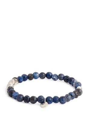 Tateossian Sodalite And Sterling Silver Classic Discs Bracelet