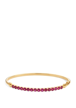 Melissa Kaye Yellow Gold And Pink Sapphire Lenox Bracelet