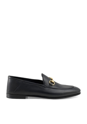 Gucci Leather Brixton Horsebit Loafers