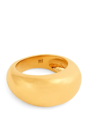 Timeless Pearly Gold-Plated Chunky Ring