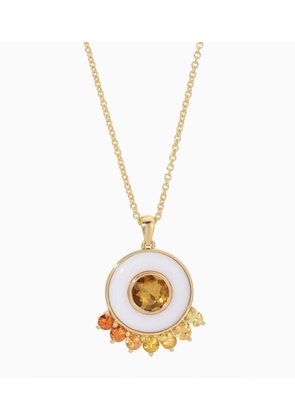 Emily P. Wheeler Yellow Gold, Tourmaline, Sapphire And Agate Anna Necklace