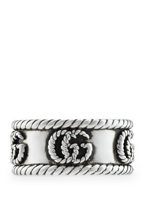 Gucci Sterling Silver Double G Ring
