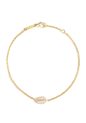 Anita Ko Yellow Gold And Diamond Leaf Bracelet