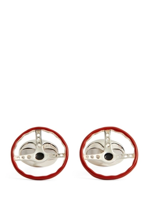 Deakin & Francis Sterling Silver Steering Wheel Cufflinks