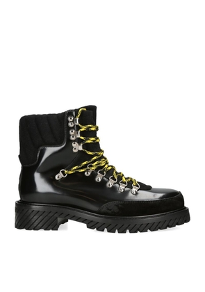 Off-White Leather Gstaad Hiker Boots