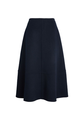 Yves Salomon Wool-Cashmere Midi Skirt