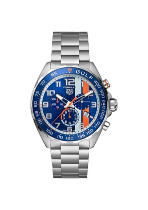 Tag Heuer X Gulf Stainless Steel Formula 1 Watch 43Mm