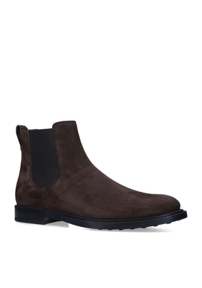 Tod'S Suede Stivaletto Chelsea Boots