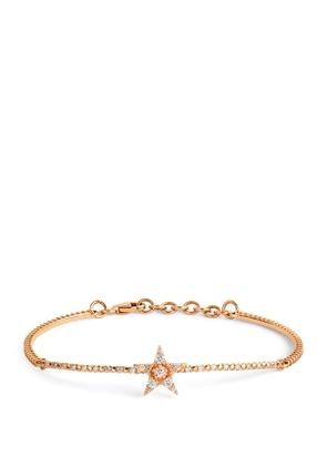 Bee Goddess Rose Gold And Diamond Star Light Bracelet