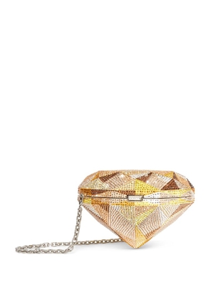 Judith Leiber Embellished Diamond Canary Clutch Bag