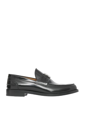 Burberry Leather Tb Monogram Loafers
