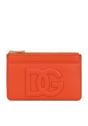 Dolce & Gabbana Leather Zip Card Holder