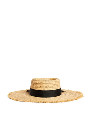 Lack Of Color Raffia Frayed Ventura Hat