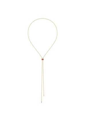 Boucheron Small Mixed Gold And Diamond Quatre Red Tie Necklace