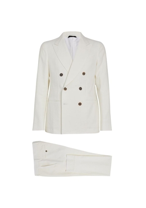 Giorgio Armani Linen Double-Breasted Two-Piece Suit