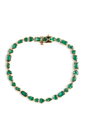 Shay Yellow Gold And Emerald Multi-Shape Bracelet