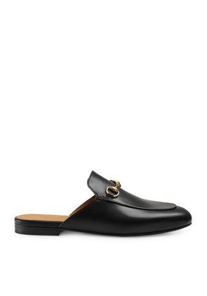 Gucci Leather Princetown Slippers