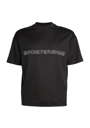 Emporio Armani Embroidered-Logo T-Shirt