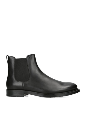 Tod'S Leather Stivaletto Chelsea Boots