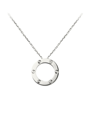 Cartier White Gold And Diamond Love Necklace