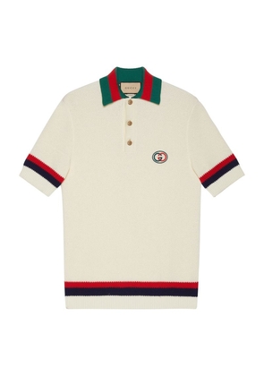 Gucci Cotton-Knit Polo Shirt