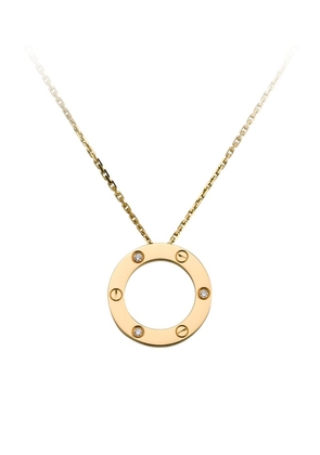 Cartier Yellow Gold And Diamond Love Necklace