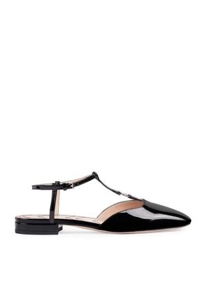 Gucci Leather Double G Ballet Flats
