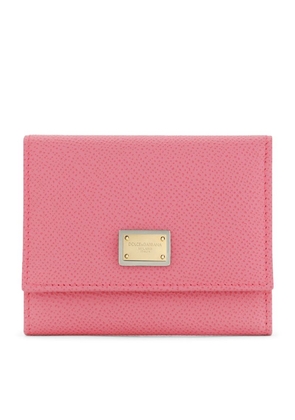 Dolce & Gabbana Leather Dauphine Flap Wallet