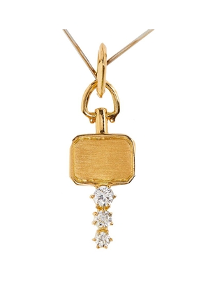 Jade Trau Yellow Gold And Diamond Mini Catherine Key Charm