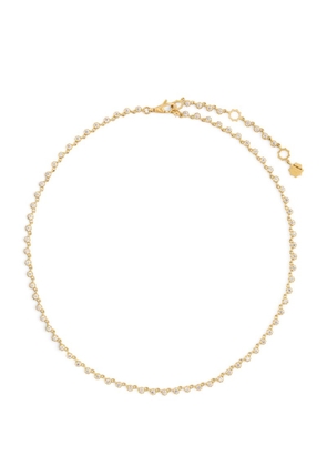 Jade Trau Small Yellow Gold And Diamond Sophisticate Riviera Choker Necklace